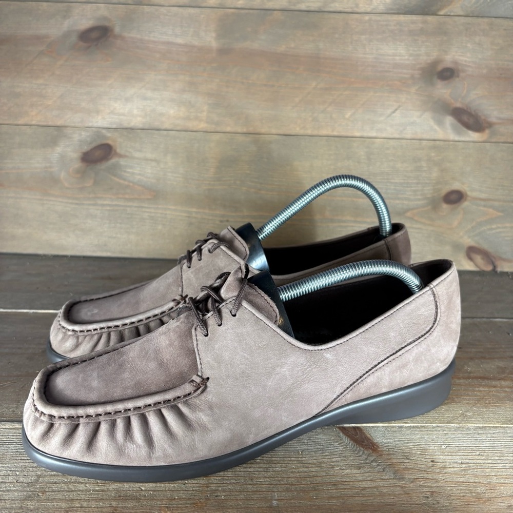 sas petra womens size 9.5 shoes brown leather comfort causal moccasin loafers